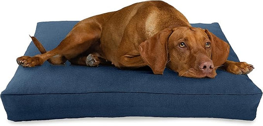 X-Small -24 x 18 x 4 - Blueberry Premium Organic Hemp Dog Bed - CertiPUR Fill - Removeable Cover by BeanProducts