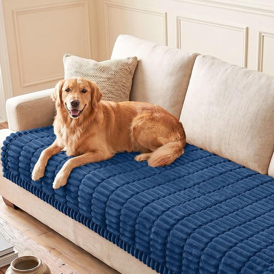 hyha Couch Cover for Dogs, Washable Non Slip Plush Flannel Sofa Protector | Thick Flannel, Silicone Anti-Slip Backing, Pet Hair & Scratch Protection, Fits Sofa & Loveseat (35.4" x 70.9") by hyha
