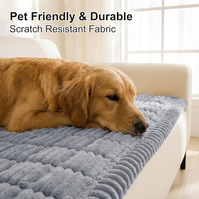 Smiry Couch Cover for Dogs, Non Slip Washable Sofa Protector for Pets | Soft Furniture Cover for Leather & Fabric Couches, Cozy Protect Against Fur, Dirt & Messes, Pet Friendly, 27.6"x27.6" - Image 3