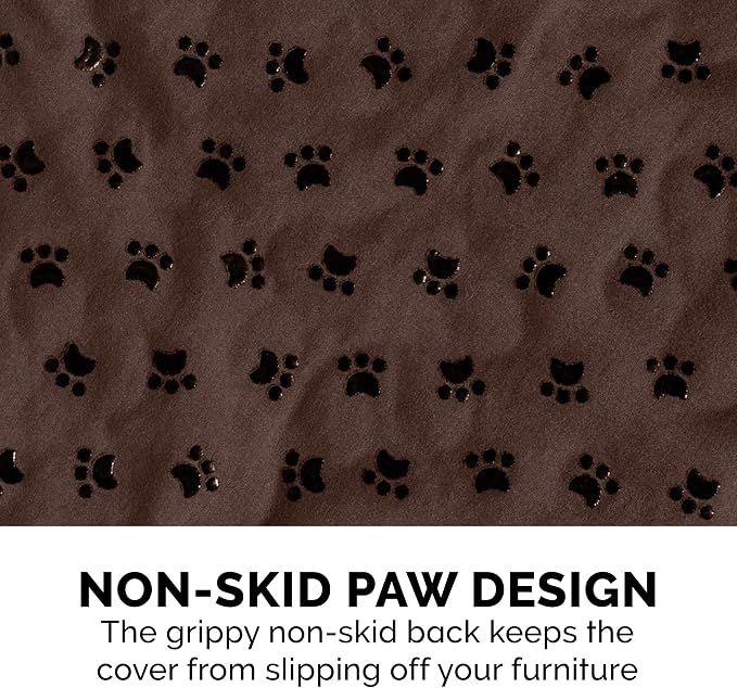 Furhaven Waterproof & Non-Slip Recliner Chair Cover Protector w/ Side Pockets for Dogs, Cats, & Children - Quilted Paw Print Living Room Furniture Cover - Espresso, Recliner - Image 6