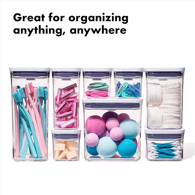 OXO Good Grips 3-PC Small Square Short POP Container Set,(Pack of 2) - Image 6