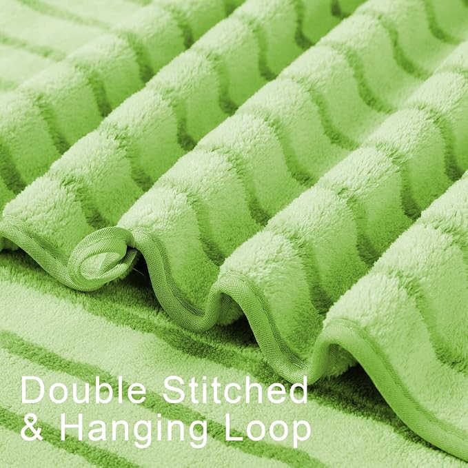 Mistyrose Bath Towels,4 Pack 35"x70" Large Bath Towels Microfiber Absorbent XL Bath Sheets Super Soft Towels for Bathroom Quick Dry Oversized Shower Towels for Family Hotel Spa Gym(Fruit Green - Image 7