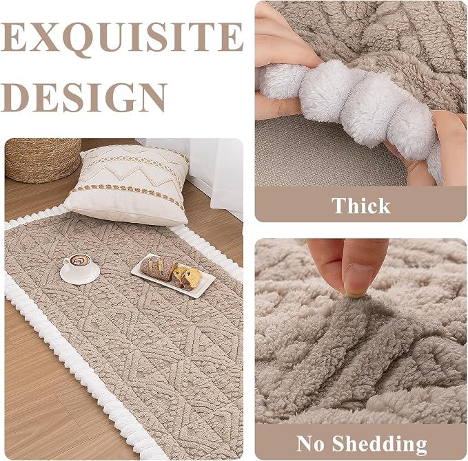 Coffee Pet Couch Cover for Dog, 27.6''x82.7'' Sofa Cover Protector | Washable Soft Non Slip Sofa Slipcover for 3 Cushion Couch, Fuzzy Sofa Pad Pet Friendly Dog Bed Mat for Couches - Image 2