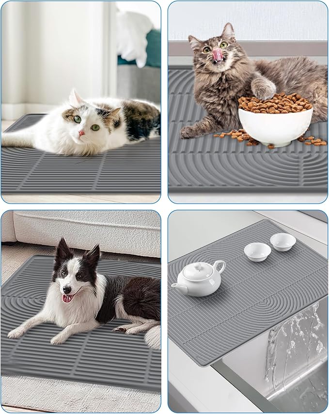 Silicone Cat Litter Mat XL, 47'' x 35'', Extra Large Waterproof Trapping Mat for Litter Box, Easy Clean & Non-Slip - Image 5
