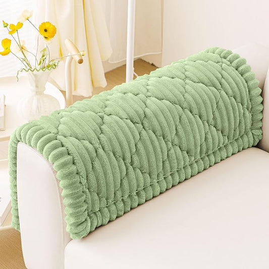 Smiry Couch Cover for Dogs Washable, Non Slip Fuzzy Pet Sofa Protector | Soft Thick Furniture Cover for Sofa, Loveseat and Sectional, Scratch & Pet Hair Resistant (Sage Green, 27.6" x 27.6") by Smiry