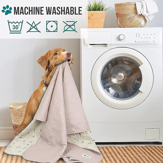 PetAmi Waterproof Couch Cover for Dogs, Non-Slip Leakproof Sofa Furniture Protector for Pet Cat, Machine Washable Bed Blanket for Car Seat, 102x82 Beige - Image 8