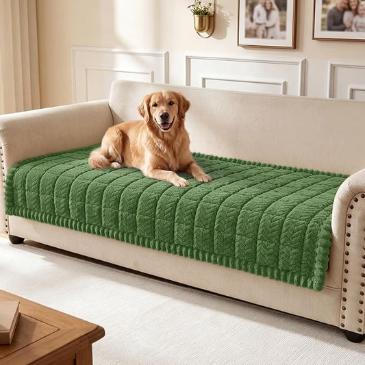 Smiry Couch Cover for Dogs, Non Slip Fuzzy Pet Sofa Covers Washable | Sofa Slipcovers for 2-3 Cushion Couch, Soft Thick Furniture Protector for Cats Dogs, Against Fur, Dirt, Scratch (35.4"x63") by Smiry