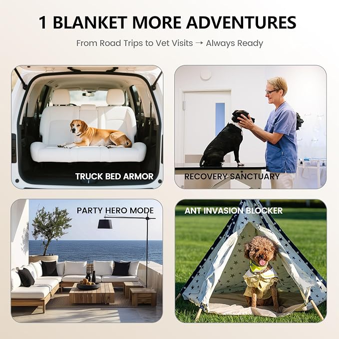 gogobunny Waterproof Dog Bed Cover Pet Blanket for Furniture Bed Couch Sofa Reversible (Dark Stone/Light Stone, 82x102 Inch (Pack of 1)) - Image 7