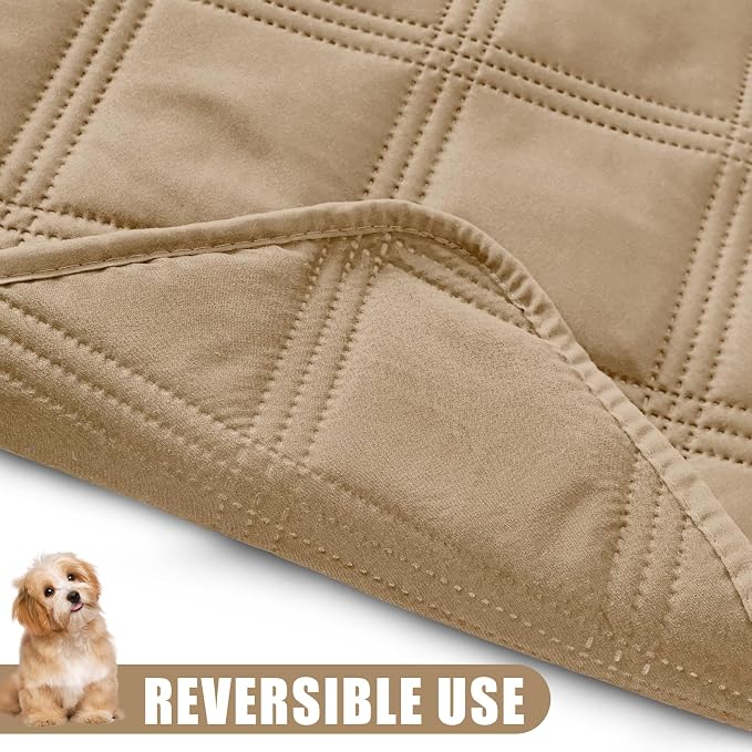 Smiry Waterproof Dog Bed Cover, Reversible Pet Blanket for Sofa Couch | Soft Washable Dog Blanket, Leakproof Couch Cover for Dogs Cats & Furniture Protection, 30x70, Camel/Camel - Image 3