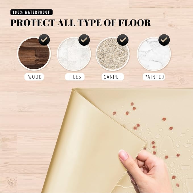 AVERYDAY 100% Waterproof Thicker Silicone Dog Food Mat, 0.63'' Raised Edge Bowl Mat for Food & Water, Non Slip Pet Feeding Placemat for Messy Drinkers, Perfect for Large Medium Small Breeds, 32"x24" - Image 5