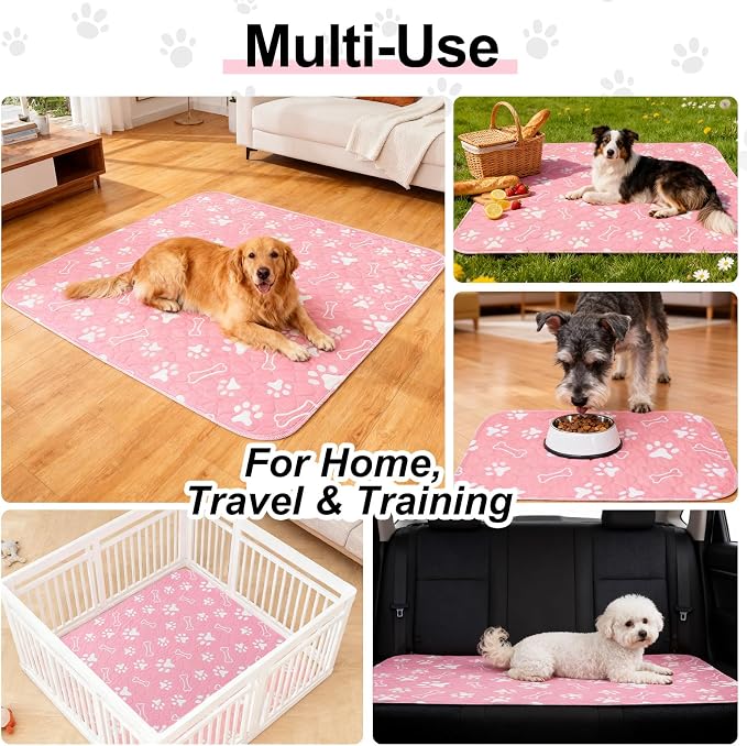 BEAUTYZOO 4 Pack Washable Pee Pads for Dogs, Reusable Puppy Pads for Potty Training, Waterproof Super Absorbent Whelping Pads Mats Non Slip Against Urine for Small Medium Dogs Cats, 18" x 24" - Image 7