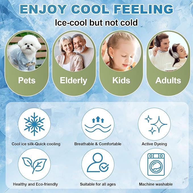 OTOB Cooling Dog Couch Cover Washable Non Slip Furniture Protector, 1 Piece | Fresh Green, 27.6"x70.9", Premium Ice Silk Fabric, Modern Geometric, Soft, 3D Bionic Breathable, Pet Friendly Sofa Cover - Image 2