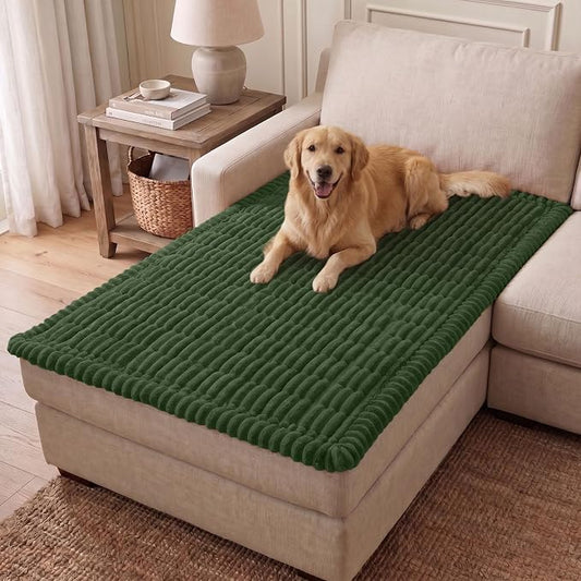 hyha Couch Cover for Dogs, Washable Non Slip Plush Flannel Sofa Protector | Thick Flannel, Silicone Anti-Slip Backing, Pet Hair & Scratch Protection, Fits Sofa & Loveseat (43" x 82.7") by hyha