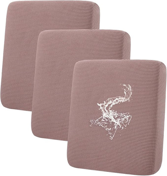 hyha Waterproof Couch Cushion Covers for Pets, Non Slip Sofa Seat Cover | Stretch Jacquard Fabric, Elastic Bottom, Non Slip Fit, Waterproof Protection, Pet Hair Protection (3 Pieces) by hyha