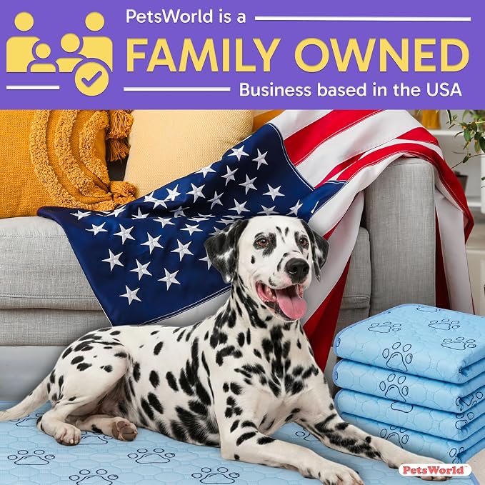 PETSWORLD Washable Reusable Dog Pee Pads (Pack of 24) – 34” x 36” Training Pads with Non-Slip Backing - Waterproof, Leakproof, Highly Absorbent Pet Pads for Puppies & Dogs - Image 8