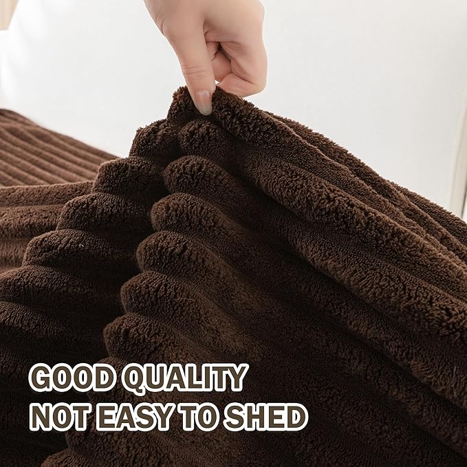 MEETSKY 100% Waterproof Sectional Couch Covers, 2 Pieces Non Slip Couch Covers for Dogs, L Shaped Sofa Covers for Pets Washable, Sofa Slipcover Furniture Protector, Chocolate, Large, 35"x63"+35"x63" - Image 4