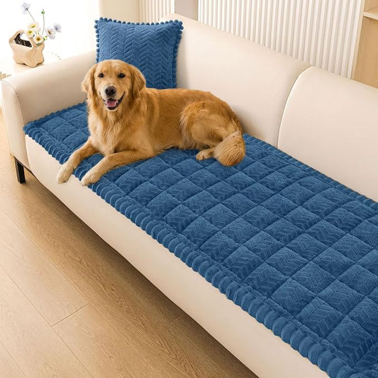 Smiry Couch Cover for Dogs, Non Slip Fuzzy Pet Sofa Covers Washable | Sofa Slipcovers for 3 Cushion Couch, Soft Thick Furniture Protector for Cats Dogs, Against Fur, Dirt, Scratch (27.6"x88") by Smiry