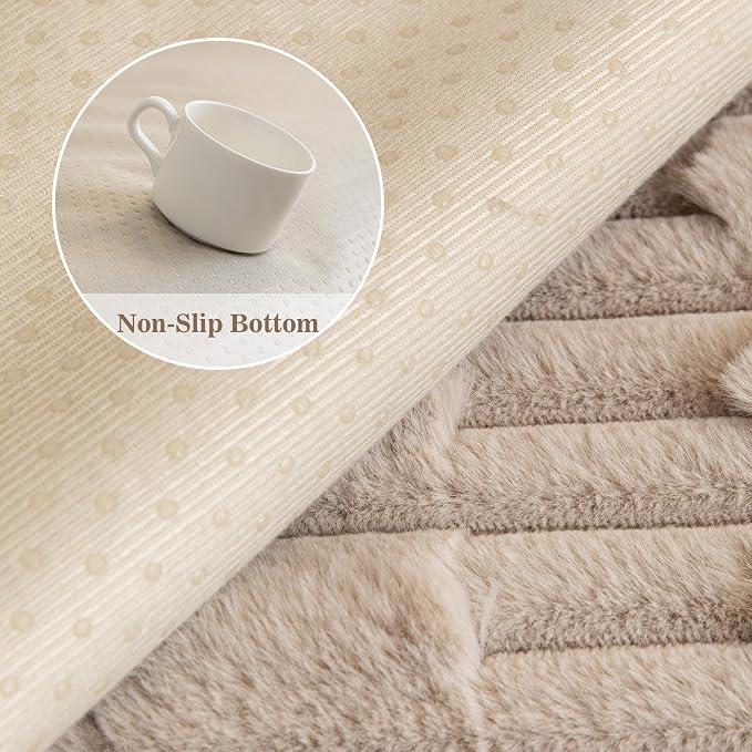 MYSKY HOME Couch Cover for Dogs, Plush Soft Sofa Cover Washable, Chair Cover for Dogs, Couch Arm Cover Pet Friendly, Waterproof Non-Slip Sofa Slipcover Furniture Protector, Khaki, 35" x 35" - Image 5