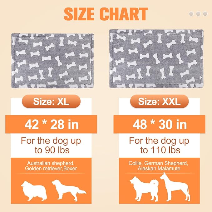 BEAUTYZOO Dog Bed Crate Pad 42 x 28 inch, Washable Dog Crate Mat for X-Large Sized Dogs, Anti-Slip Pet Crate Bed Kennel Pad, Durable Cozy Puppy Sleeping Mat Rectangle Mattress, Bone - Image 5