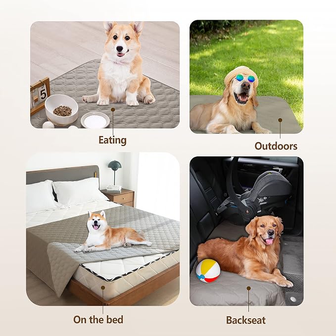 gogobunny 100% Double Sided Waterproof Dog Blanket Soft Pet Bed Cover Reversible Protect Furniture Couch Sofa Car for Puppy Large Dog Cat (Dark Stone/Light Stone, 40x50 Inch (Pack of 1)) - Image 7