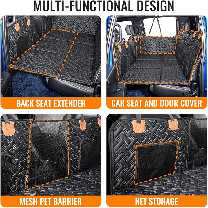 MAXFUT Dog Back Seat Extender for Truck,Truck Dog Seat Cover Back Seat,Dog Hammock for Truck,Hard Bottom Seat Extender,Pet Seat Covers for F150/RAM1500/Silverado - Image 7