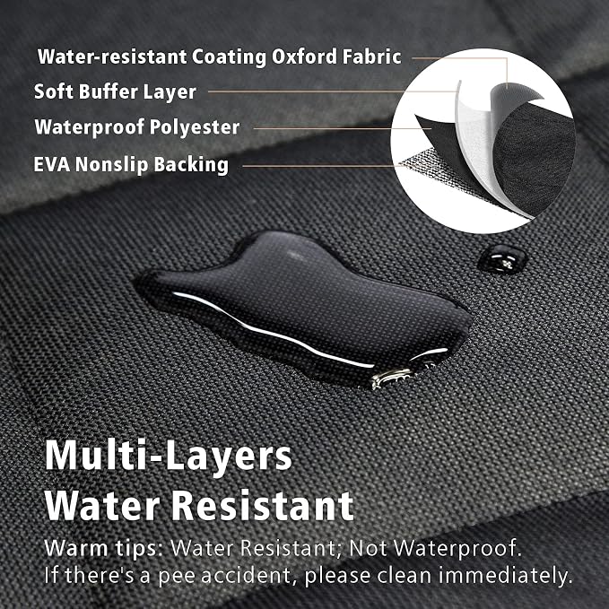 F-color SUV Cargo Liner for Dogs - Heavy Duty Cargo Cover for Mid-Size SUVs | Water Resistant, Bumper Flap, Non-Slip Mat, Car Trunk Dog Car Seat Cover Prevents Scratches Pet Hair Mud Dirt for Sedans Vans - Image 4