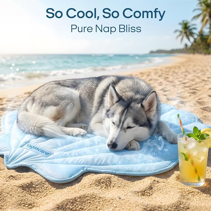 Dog Cooling Mat Washable Pet Cooling Mat, Self Cooling Mat for Dogs Large | 47" x 45", Thick Portable Foldable Cooling Pad for Indoor Outdoor, Crate, Travel, Camping and Beach - Image 7