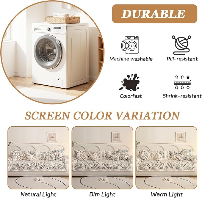 Couch Covers Washable Couch Cover for Dogs Fuzzy Sofa Covers for Pet, Non-Slip Sofas Slipcover Cushion Protector Pets Mat Dog Bed Mats(Only 1PC) - Image 4