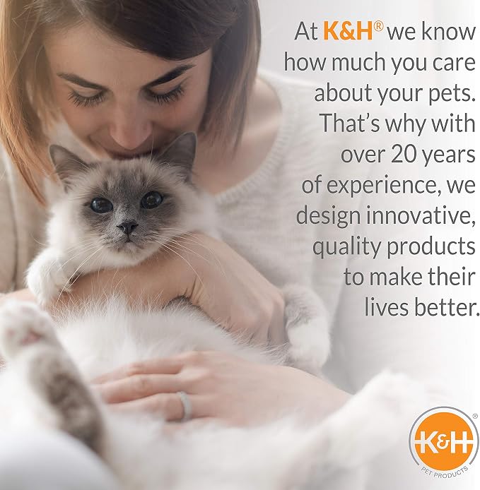 K&H Heated Cat Bed, Thermo-Pet Nest Indoor, Safety Listed, Small Gray, 4W | Removable Waterproof Cat Heating Pad, 2-in-1 Heated Pet Cave Tent & Cuddler Warming Bed, Machine Washable, 18x15in - Image 8