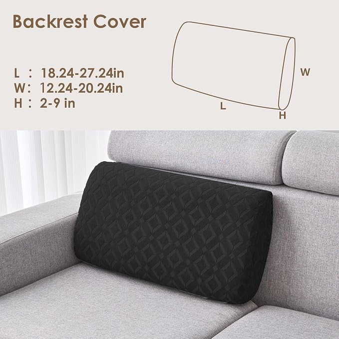 Genina Waterproof Couch Cushion Covers for Pets Washable Sofa Seat Covers | Non Slip,Stretch Jacquard Fabric,Pet Hair & Scratch Protection,Easy Installation,Furniture Protector,Back Cover - Image 2