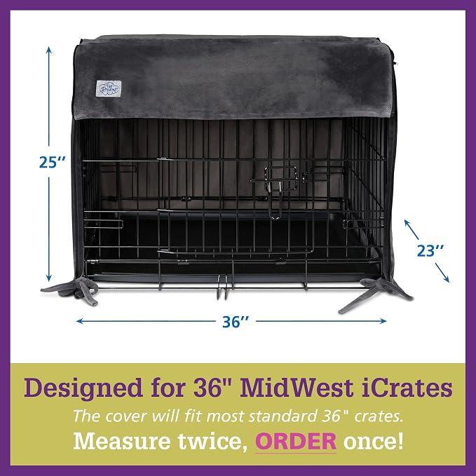 Pet Dreams Dog Crate Cover - Breathable Fabric Kennel Topper for Double-Door Crates, Fits iCrate Dog Cages 18, 24, 30, 36, 42, 48 Inches (Pink, Large, 36") - Image 5