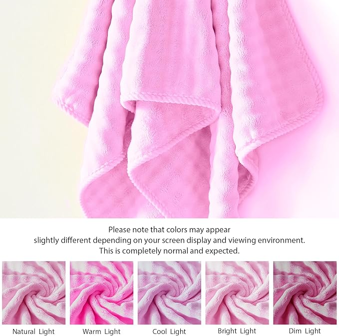 COZYART Lint Free 8 Pcs Bathroom Towels Set Ultra Soft Microfiber Pink | Ultra Fluffy, Thick, Highly Absorbent, Quick Dry, No Shedding, No Pilling, Fade Resistant, Durable, Long-lasting - Image 6
