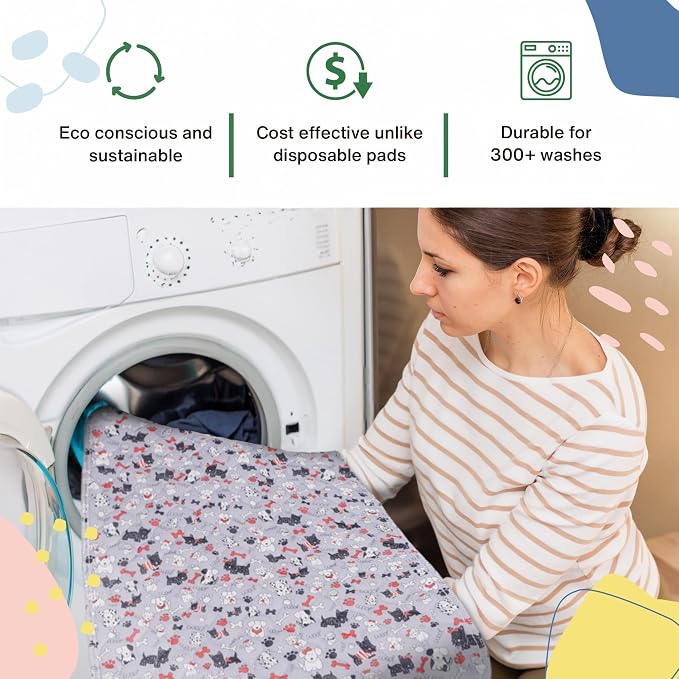 Caldwell's Pet Supply Co. 60x60 Potty Pads, Washable Pee Pads for Dogs, Reusable Pee Pad for Dogs, Puppy Potty Mat, Whelping Rug, Reusable Puppy Mat, Waterproof Rug for Dog, for Large Dog - Image 5
