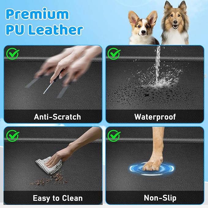 URPOWER PU Leather Dog Back Seat Extender for Full-Size Crew Cab Trucks | Supports 550 lbs, Stable 3-Panel Hard Bottom, Added High-Density Foam for Comfort, Waterproof 900D Oxford, 45% More Space - Image 3