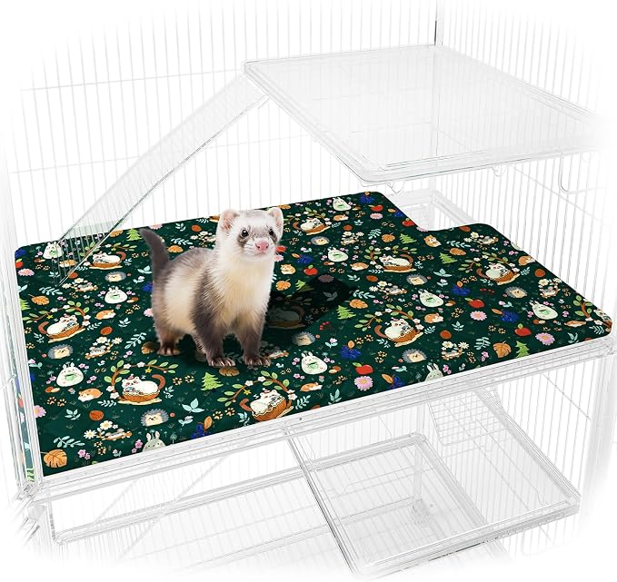 Ferret Cage Liner for Ferret Nation & Critter Nation Cage | Washable Bedding, Leakproof Cage Accessories for Ferrets, Chinchillas, Rats & Other Small Animals(Top Pan Liner) by Unknown
