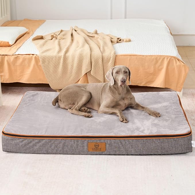 LIORCE Orthopedic Memory Foam Giant Dog Bed - 6" Thick Beds for Large Sized Dog - Waterproof Removable Washable Cover & Wrap-Around Zipper - Ultimate Comfort & Easy Maintenance - Image 4