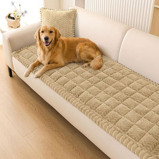 Smiry Couch Cover for Dogs, Non Slip Fuzzy Pet Sofa Covers Washable | Sofa Slipcovers for 3 Cushion Couch, Soft Thick Furniture Protector for Cats Dogs, Against Fur, Dirt, Scratch (27.6"x70.9") by Smiry