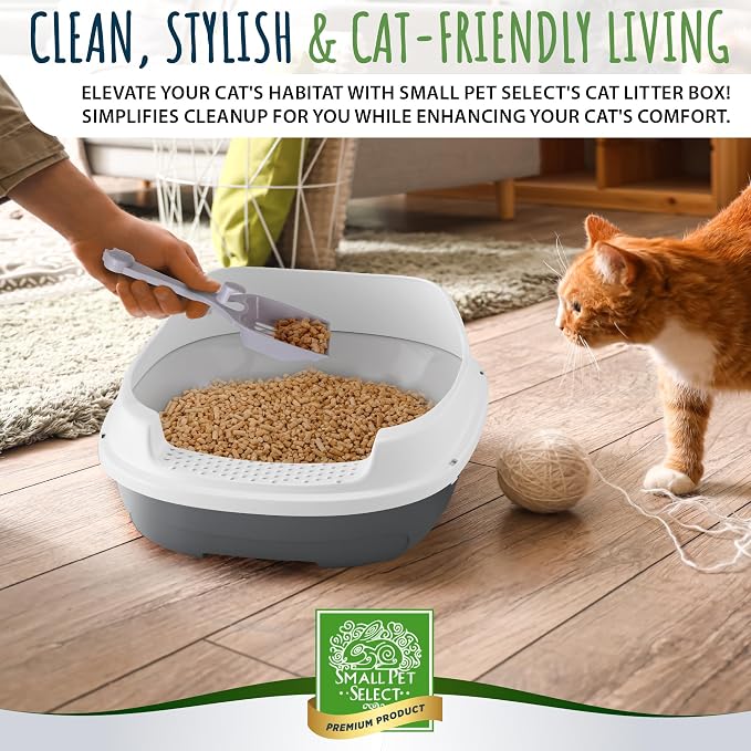 Small Pet Select - Sifting Cat Litter Box, with 5 Pee Pads and Litter Scoop, Premium System for Cats and Other Small Animals, Tidy and Easy to Clean with Drawer, Scoop, and Removable Tray | Tidy Easy-Clean Sifting System, Drawer, Litter Scoop & Removab... - Image 7