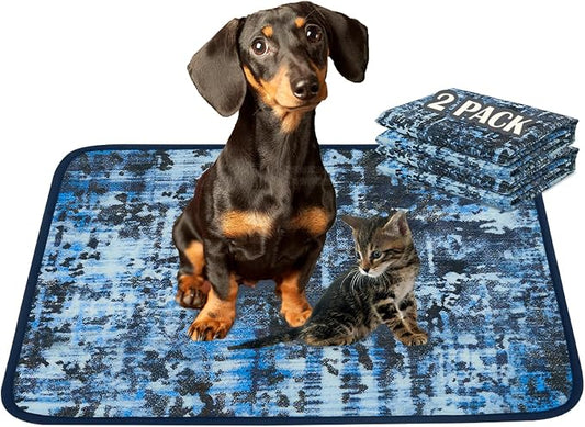Qeils Washable Pee Pads for Dogs, Reusable Puppy Pads 18"x 24" 2 Pack | Leak-Proof, Super Absorbent Potty Training Pads With Non-Slip Backing For Crates, Floor, Playpen, Whelping & Furniture by Qeils