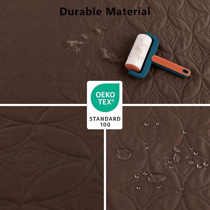 Waterproof Couch Cover for Dogs - Washable Pets Furniture Protector | TPU Leak-Proof Liner, Lightweight & Reversible, Fits Chair, Sofa, Bed, 52" x 82" , Chocolate/Cream - Image 6