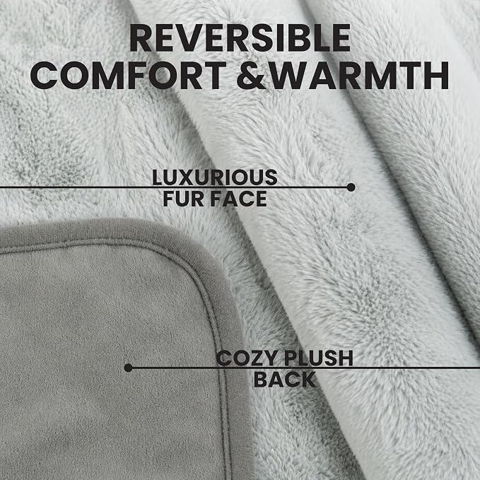 Waterproof Dog Blanket for Cats & Dogs, Washable Couch Cover, Reversible Furniture Protector Blanket, Large Soft Sherpa Fleece, Couch Protector, Pet Throw Blankets, 60" x 70" - Image 4