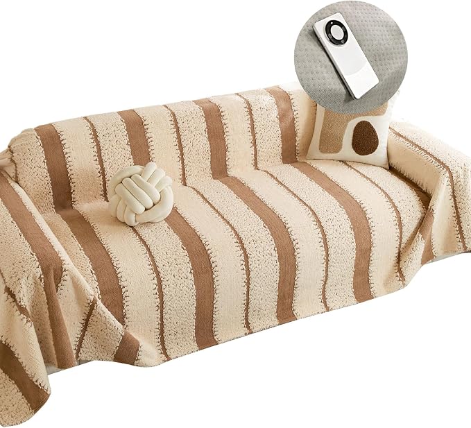 Non Slip Couch Covers for 2 Cushion Couch Sofa, Pet Friendly Sofa Covers Washable, Heavy Duty Scratch Resistant Furniture Cover for Dogs Fits Love Seat, 71" x 102" - Image 6