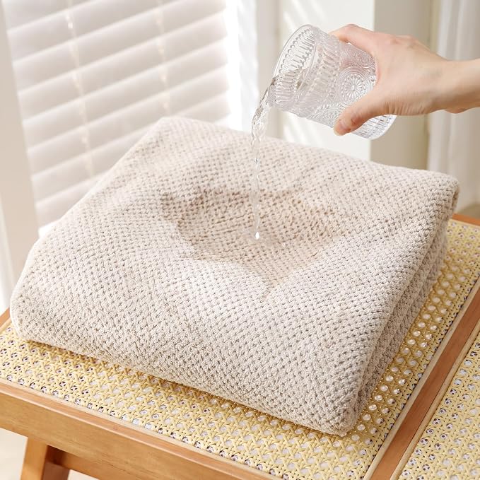 30x60 Inches Extra Large Bath Towels Set Super Soft Absorbent Luxury Microfiber Towels for Bathroom (Beige,3PCS) (Pack of 2) - Image 5