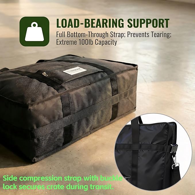 Dog Crate Storage Bag, 42 Inch Heavy Duty Waterproof Travel Bag with Handles for Foldable Wire Crates & Pet Supplies - Image 3