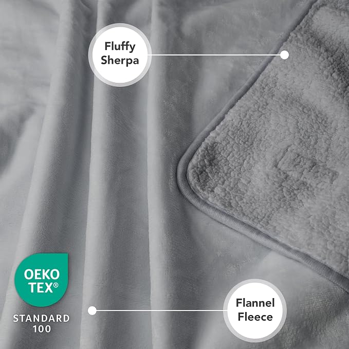 PetAmi Waterproof Dog Blanket for Small Medium Dogs, Pee Proof Pet Blanket for Couch Bed, Reversible Water Proof Blanket for Puppy Indoor Cat, Soft Dog Fleece Blankets Washable, 29x40 Light Gray - Image 3