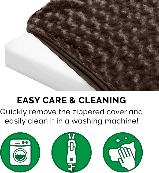 Furhaven Orthopedic Dog Bed for Large Dogs w/ Removable Washable Cover, For Dogs Up to 125 lbs - Ultra Plush Faux Fur & Suede Mattress - Chocolate, Jumbo Plus/XXL - Image 8