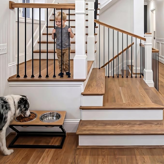 Elevated Dog Bowl, Adjustable Height and Tilt Angle Dog Bowl Stand | Precisely Adjust Height And Tilt Angle, Easy To Clean, Equipped With 2 Stainless Steel Food Bowls, Sturdy And Durable. - Image 7