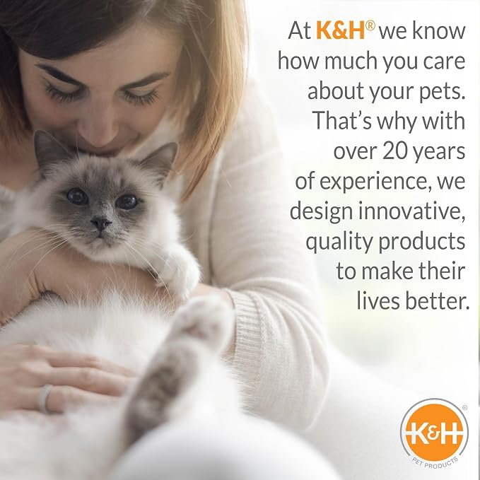 K&H Heated Cat Bed, Thermo-Pet Cave Indoor, Safety Listed, 4W, Navy/Geo | Removable Waterproof Cat Heating Pad, Heated Pet Bed for Dogs & Cats, Covered Cave Pet Tent, Collapsible, Machine Washable - Image 8
