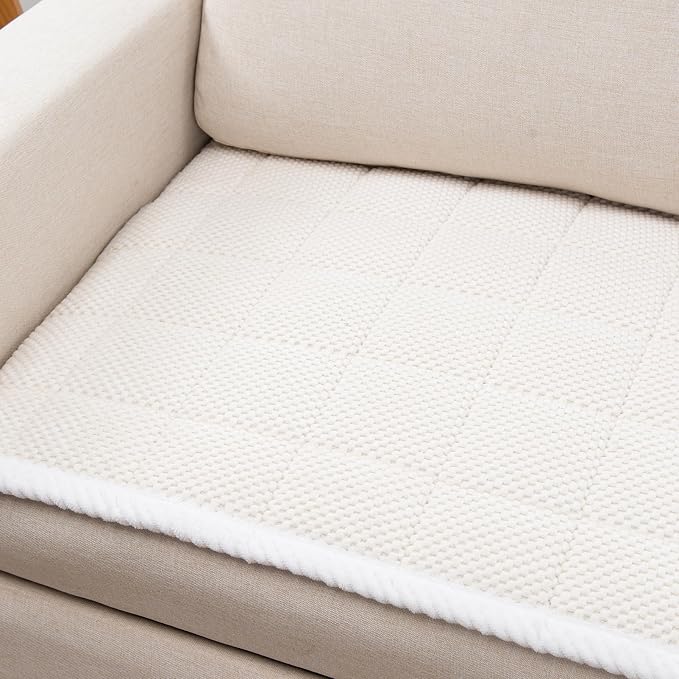 Pet Couch Covers,Couch Cover for Dogs Washable,Anti Slip Dog Sofa Covers Couch Protector Sofa Mat,Seat Cover,Dog Mat,Pet Pad for Furniture 1 Piece (White, 21''x39''/Rectangular) - Image 5