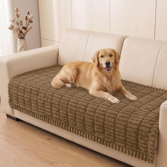 Smiry Couch Cover for Dogs, Non Slip Washable Sofa Protector for Pets | Soft Furniture Cover for Leather & Fabric Couches, Cozy Protect Against Fur, Dirt & Messes, Pet Friendly, 43"x82.7" by Smiry